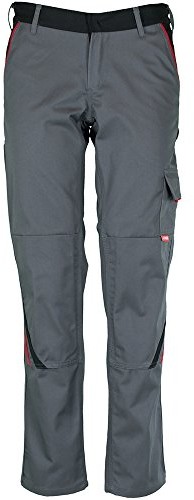 Planam Highline damskie spodnie robocze, 40, łupek/czarny/czerwony 2329040