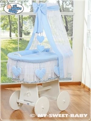 My Sweet Baby Kosz Mojżesza z baldachimem- Amelie niebieski