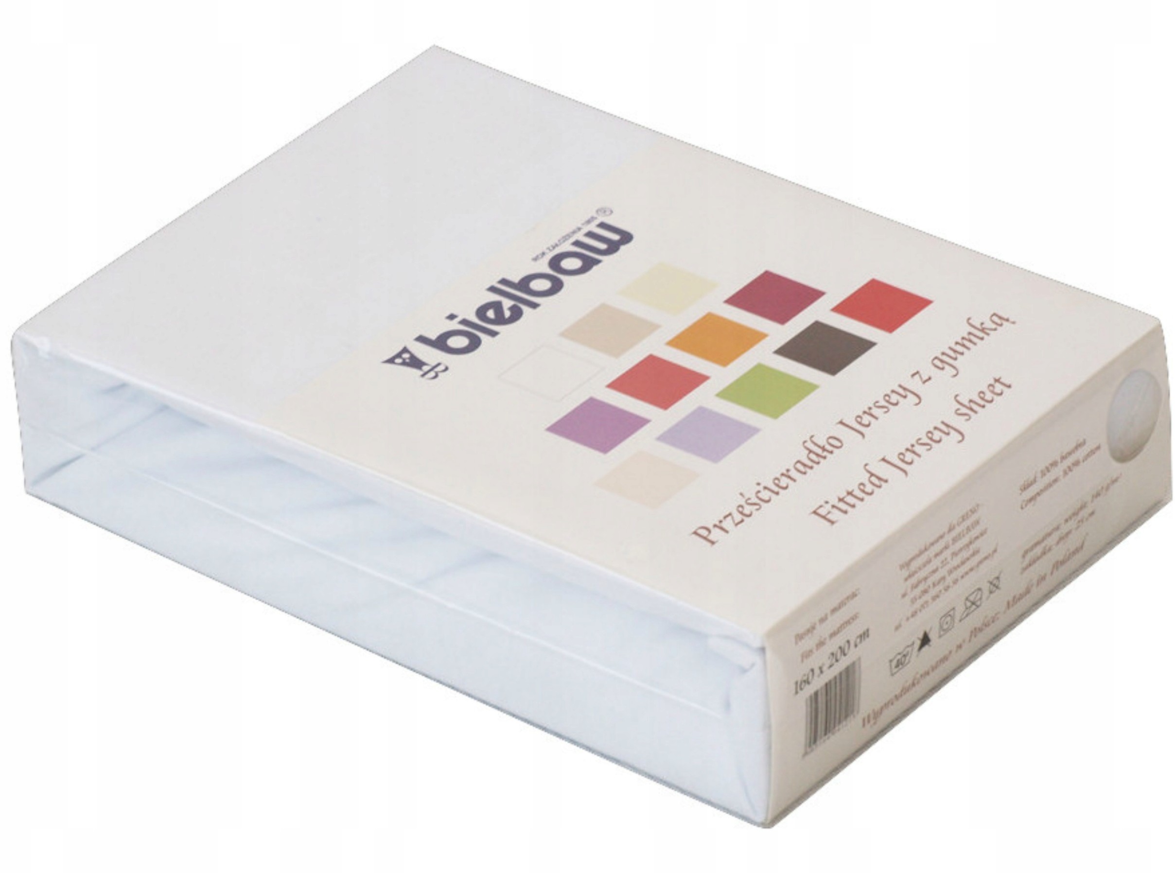 Prześcieradło Jersey z gumką 120x200 Bielbaw białe