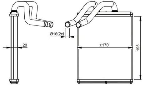 NRF Wymiennik ciepła, ogrzewanie wnętrza 54301