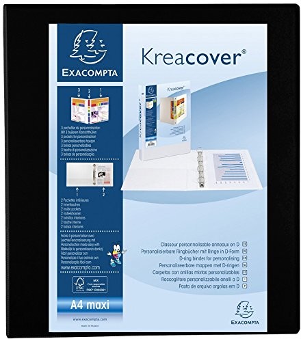 Exacompta pierścieniowy (DIN A4) Biały, czarny 3130635184305