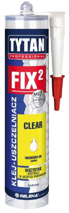 Tytan KLEJ MONTAŻOWY FIX2 CLEAR 290ML BEZBARWNY KLEJ FIX2 CL [12195276]