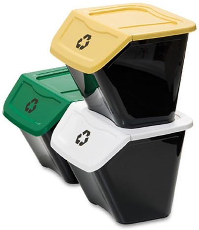 Kosz do segregacji śmieci Ecobin 30 l, 3 szt.