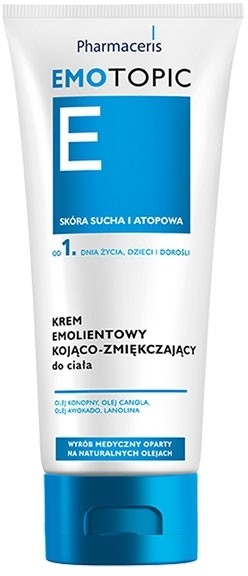 Dr Irena Eris Pharmaceris E EMOTOPIC krem emolientowy kojąco-zmiękczający do ciała 200ml + szampon kojący 125ml GRATIS