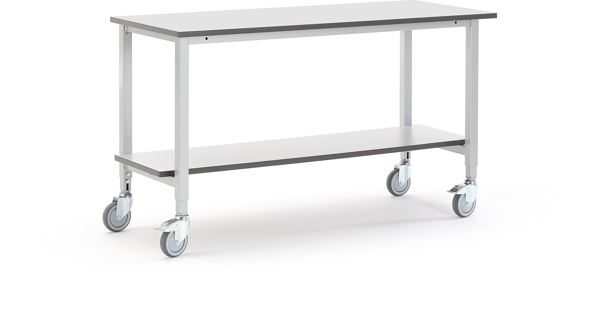 AJ Mobilny stół roboczy 1500x600mm z dodatkowną półką szary 2740721