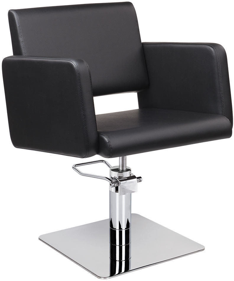 Ayala Fotel fryzjerski Lea czarny baza kwadrat