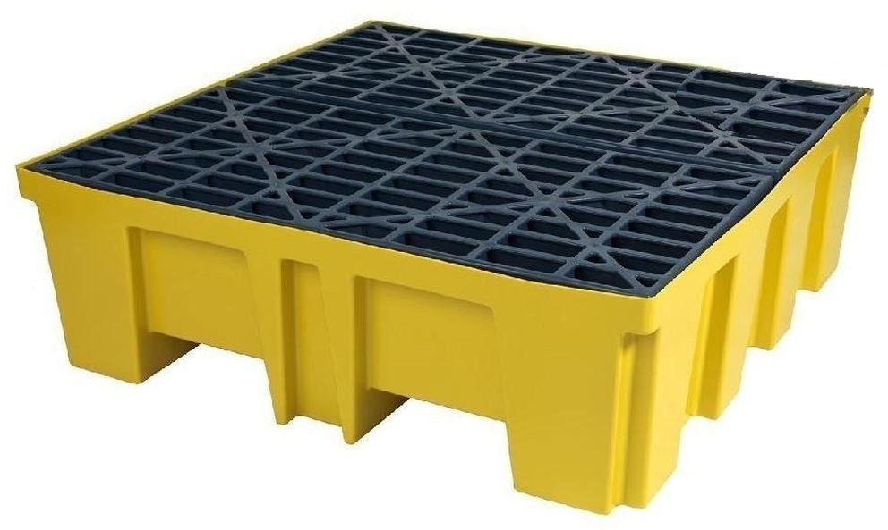098 Arengo Paleta wanna wychwytowa wysokoprofilowa składowanie 4 beczki 200L lub pojemnik IBC/KTC 510l wymiary 1320x1320x430 mm) 09876008 76008-uniw