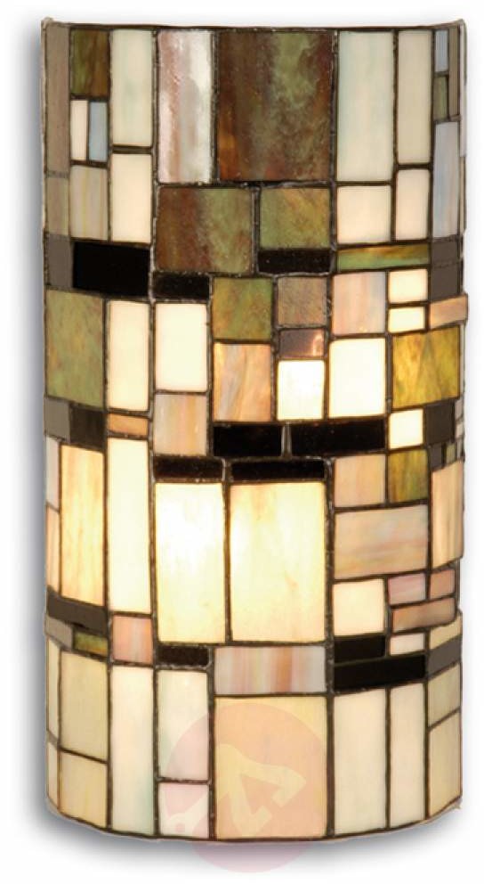 Clayre & Eef Dyskretna lampa ścienna Odan  styl Tiffany