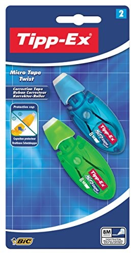 Tipp-Ex Microtape Twist korektor, niebieski/zielony i czerwony/fiolet 2 szt. 8794311