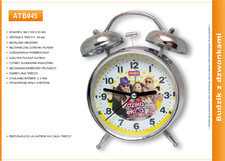 Atrix Metalowy budzik reklamowy z dzwonkami ATB045