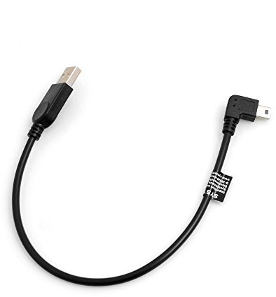 System-S Mini USB kątowy 90 ° stopni w lewo wtykiem kątowym kablem do transmisji danych i ładowania kabla ok. 27 cm 53525947