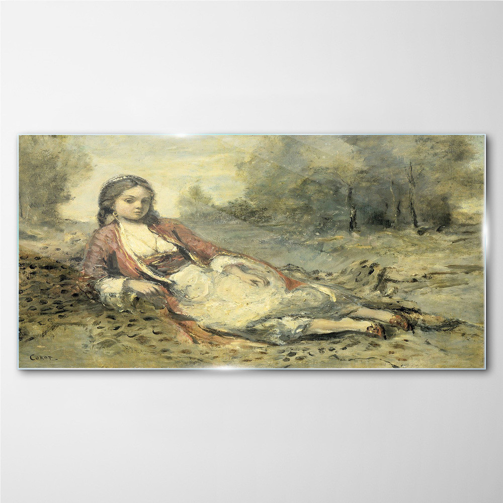 PL Coloray Obraz na Szkle Dama Dziewczyna las Natura 120x60cm