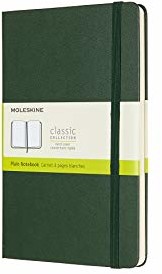 Moleskine 8058647629070 notatniki - Klasyczna kolekcja Large/A5, pusty, twarda okładka zielony mirtowy.