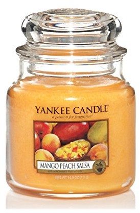 Yankee Candle Housewarmer świeca zapachowa: salsa z mango i brzoskwini (mango peach salsa) , pomarańczowy, 410g 1114682E