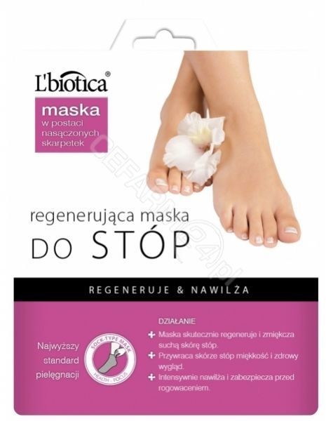 Lbiotica Regenerująca maska do stóp w postaci nasączonych skarpetek 32ml