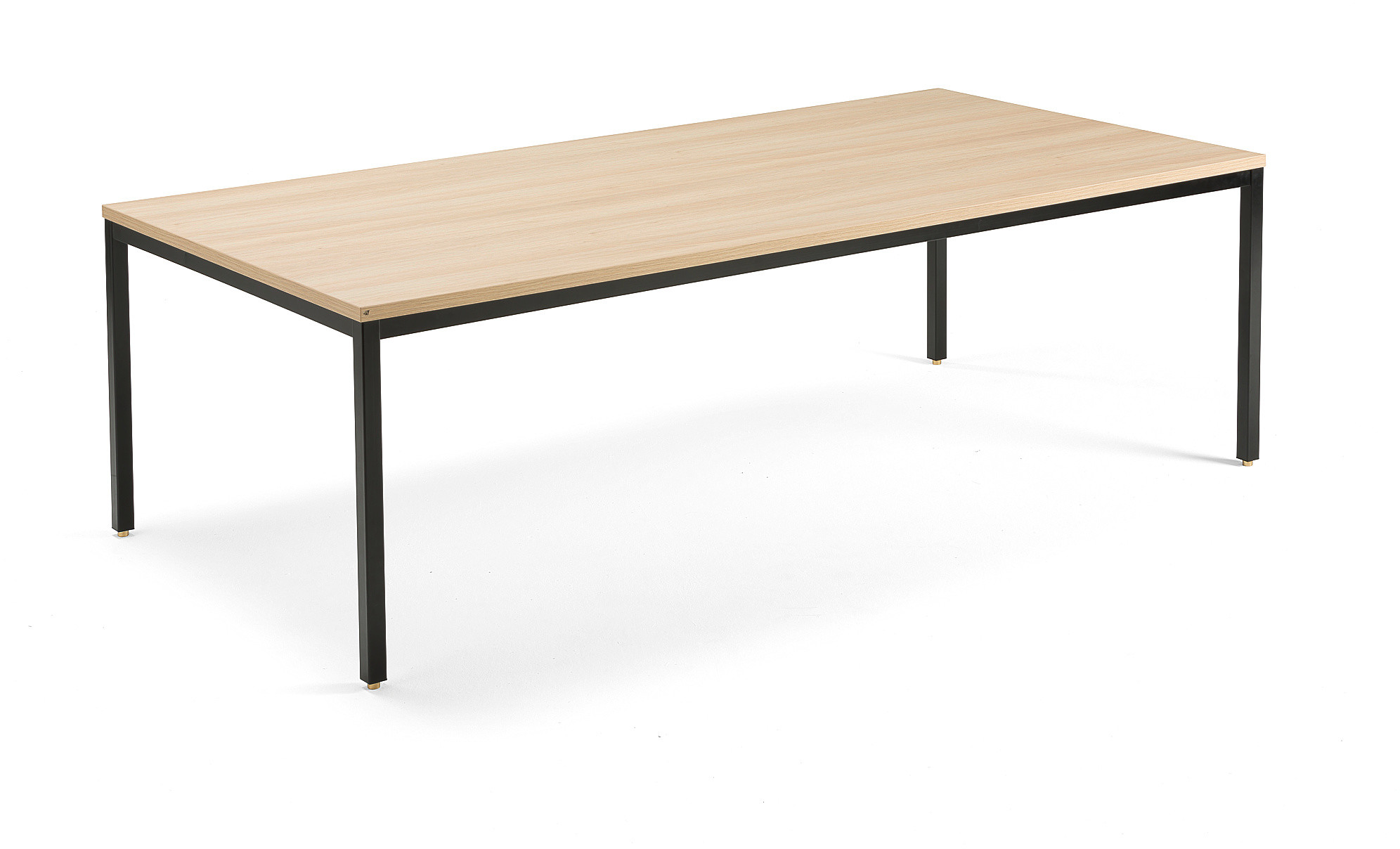AJ Stół konferencyjny MODULUS 2400x1200 mm 4 nogi czarna rama dąb 1613916