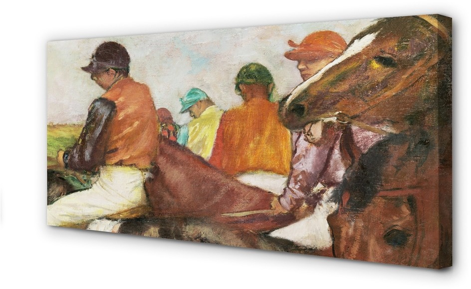 PL Tulup Obrazy na płótnie Jeździec konie wyścig 125x50cm