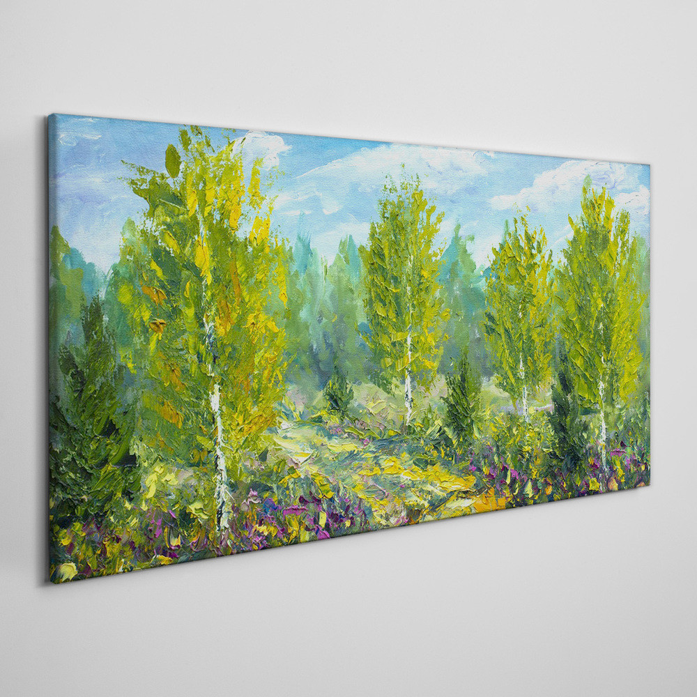 PL Coloray Obraz na Płótnie malarstwo las 100x50cm