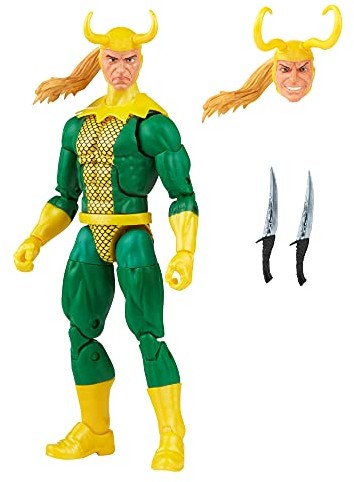 Hasbro Marvel Legends Series Loki, opakowanie w stylu retro, figurka akcji, 15 cm, 3 akcesoria F5883