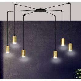 Emibig TRAKER 6 BL/GOLD 526/6 lampa wisząca 6x30W/GU10 IP20 526/6