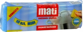 Gąbki Do Naczyń 10 Sztuk MIDI Mati