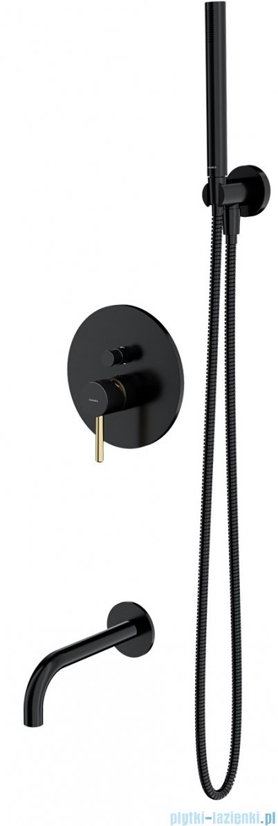 Omnires Y zestaw podtynkowy wannowy czarno/złoty SYSYW01BLGL |