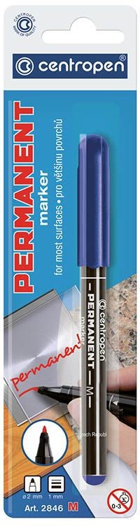 Centropen Marker Niebieski Permanentny Okrągła Końcówka 1.00 mm 2846/06