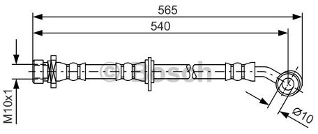 BOSCH Przewód hamulcowy elastyczny 1 987 481 561