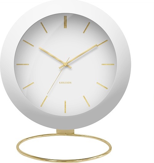 Karlsson Budzik Globe biały KA5833WH