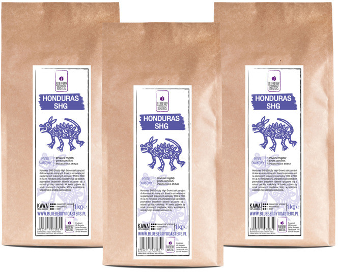 Blueberry Roasters ZESTAW 3xKAWA MIELONA HONDURAS SHG 1kg