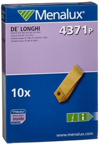 Menalux 4371 P / 10 worków do odkurzacza/papier/De Longhi/klasa A/Colombina Super 4371 P