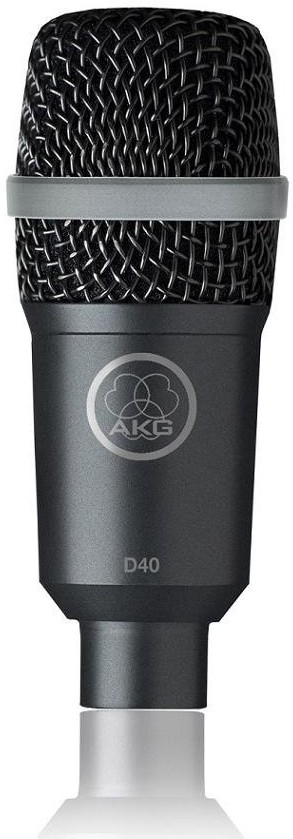 AKG D40 - mikrofon dynamiczny przeznaczony do bębnów, perkusji, instrumentów dętych oraz wzmacniaczy gitarowych