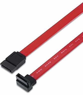 AISENS A130-0155 SATA-HDD kabel danych (zagięty, 0,5 m) czerwony