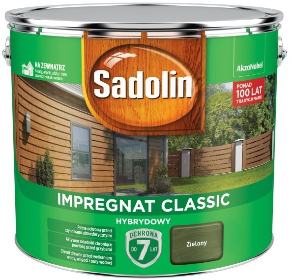 Sadolin Impregnat do drewna Hybrydowy zielony 9 l 5330241