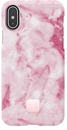 Happy plugs 9347 iPhone X/XS etui, różowy marmur 9347