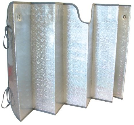Carpoint 2610056 osłona przeciwsłoneczna na szybkę przednią, składana, aluminium, 145 x 70 cm CPT2610056
