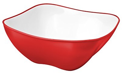 Bugatti Italy gl3u 02198 Glamour Easy misę sałatkową polipropylenu Czerwony 24 x 24 x 9,5 cm GL3U-02198