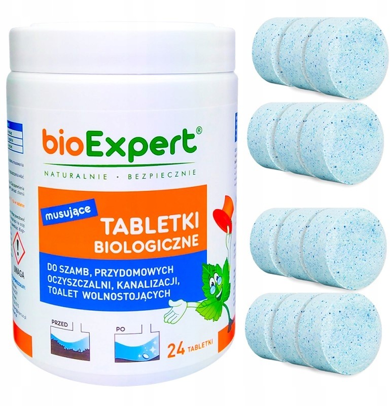 Musujące Tabletki Biologiczne Szambo bioExpert 24s