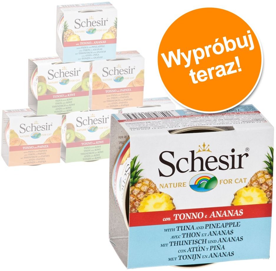 Schesir Pakiet mieszany Fruit 6 x 75 g 3 smaki