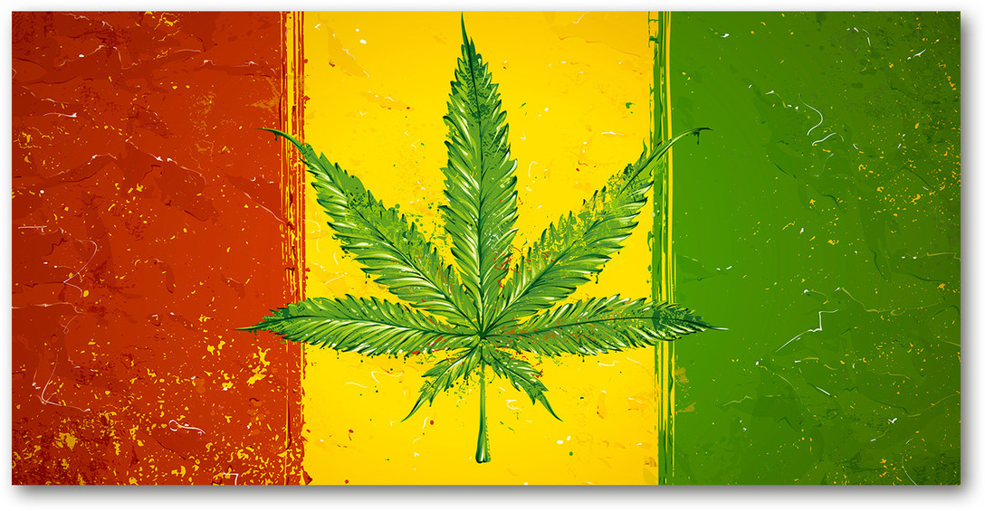Foto obraz szkło akryl Rasta flaga