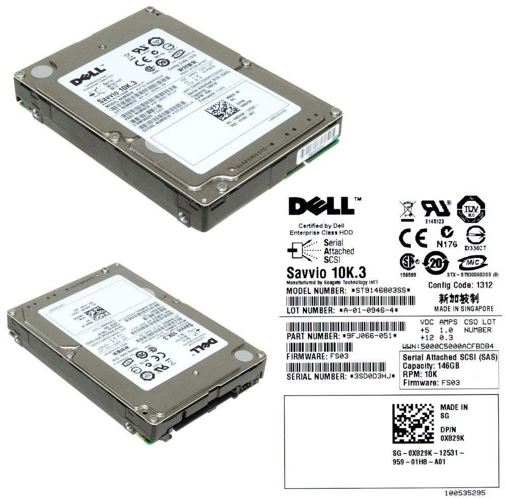 Dell 0X829K 146GB 3G Sas 10k 16MB 2.5''