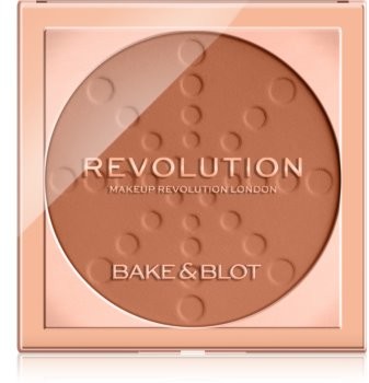 Makeup Revolution Bake & Blot utrwalający puder odcień Deep Dark 5,5 g