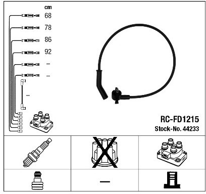 NGK Zestaw przewodów zapłonowych 44233