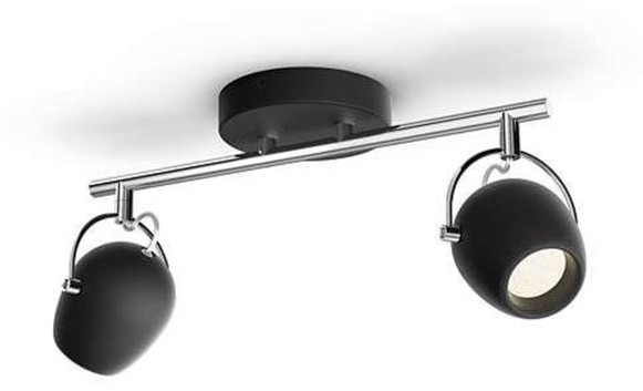 Philips Rivano Bar/Tube Black 2x4.3W Listwa oświetleniowa 915005688401