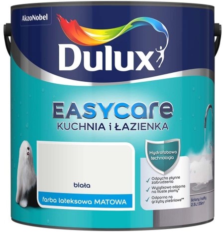 Dulux Farba Easycare kuchnia łazienka biały 2,5 l