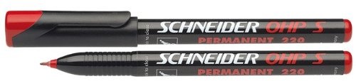 Schneider uniwersalnym marker Maxx 220 Permanent S, Cap wyłączania ink, 0,4 MM, czerwony P112402x10