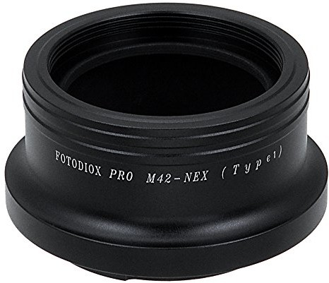 Fotodiox Pro Lens Mount Adapter, M42 Screw Mount Lenses (42 mm X1 Thread Mount) to E-Mount Mirrorless camera adapter for Alpha E-Mount Camera bodies (APS-C i Full Frame wyszukiwania AS apara 10LA-M42-