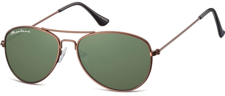 Montana Pilotki okulary aviator dziecięce 964C brązowo zielone 964C