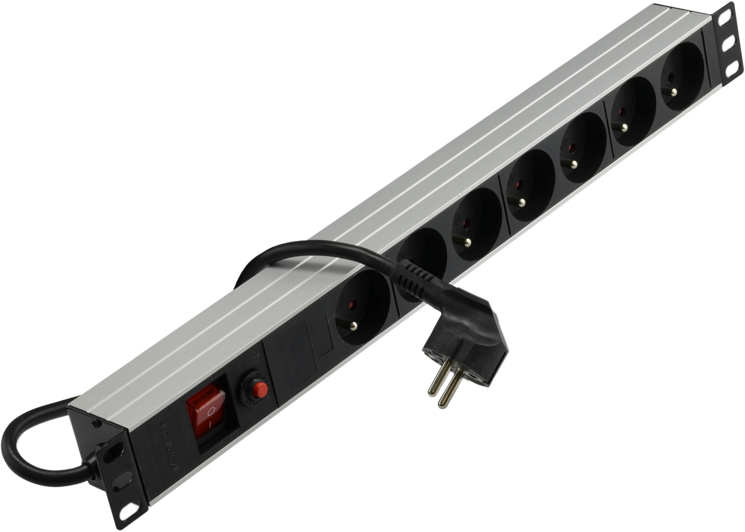 Neku Listwa zasilająca Rack 19'' 7 gn bezpiecznik