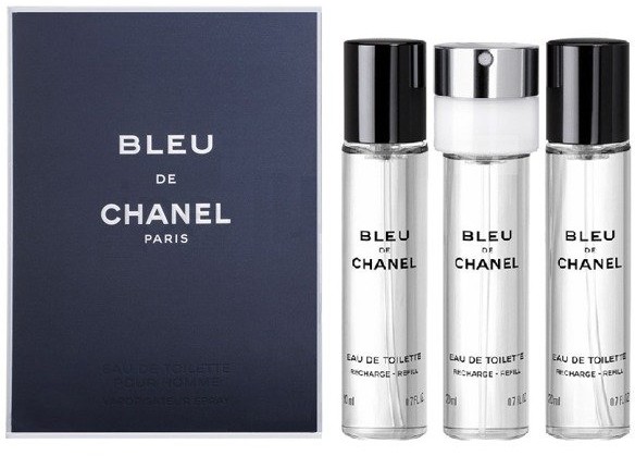 Chanel Bleu de Pour Homme, woda toaletowa z wymiennymi wkładami, 3x20 ml